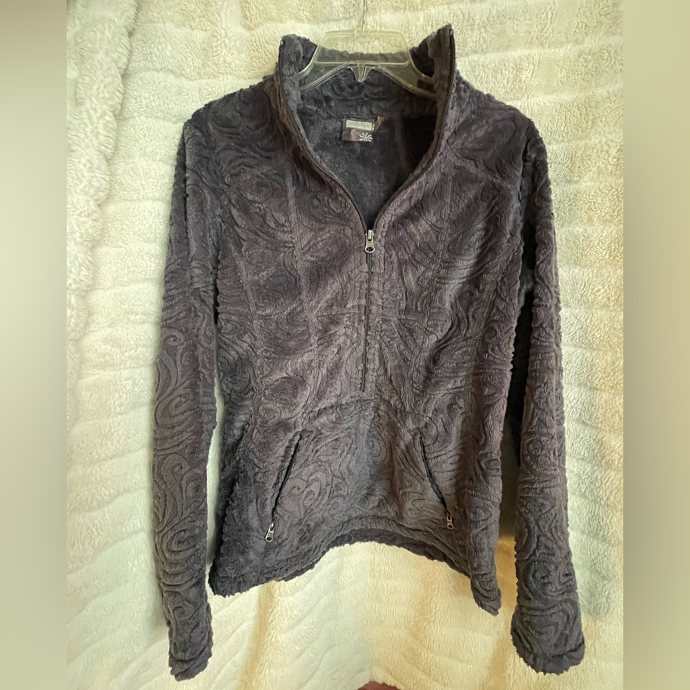 Athleta Half Zip Pullover Jacket Size S Black Gra… - image 1